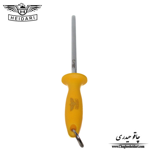 مسقل چاقو تیز کن حیدری دسته زرد 36 cm استیل نگیر