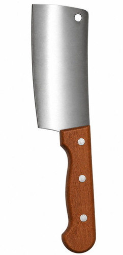 ساطور دسته چوب حیدری استیل 33cm